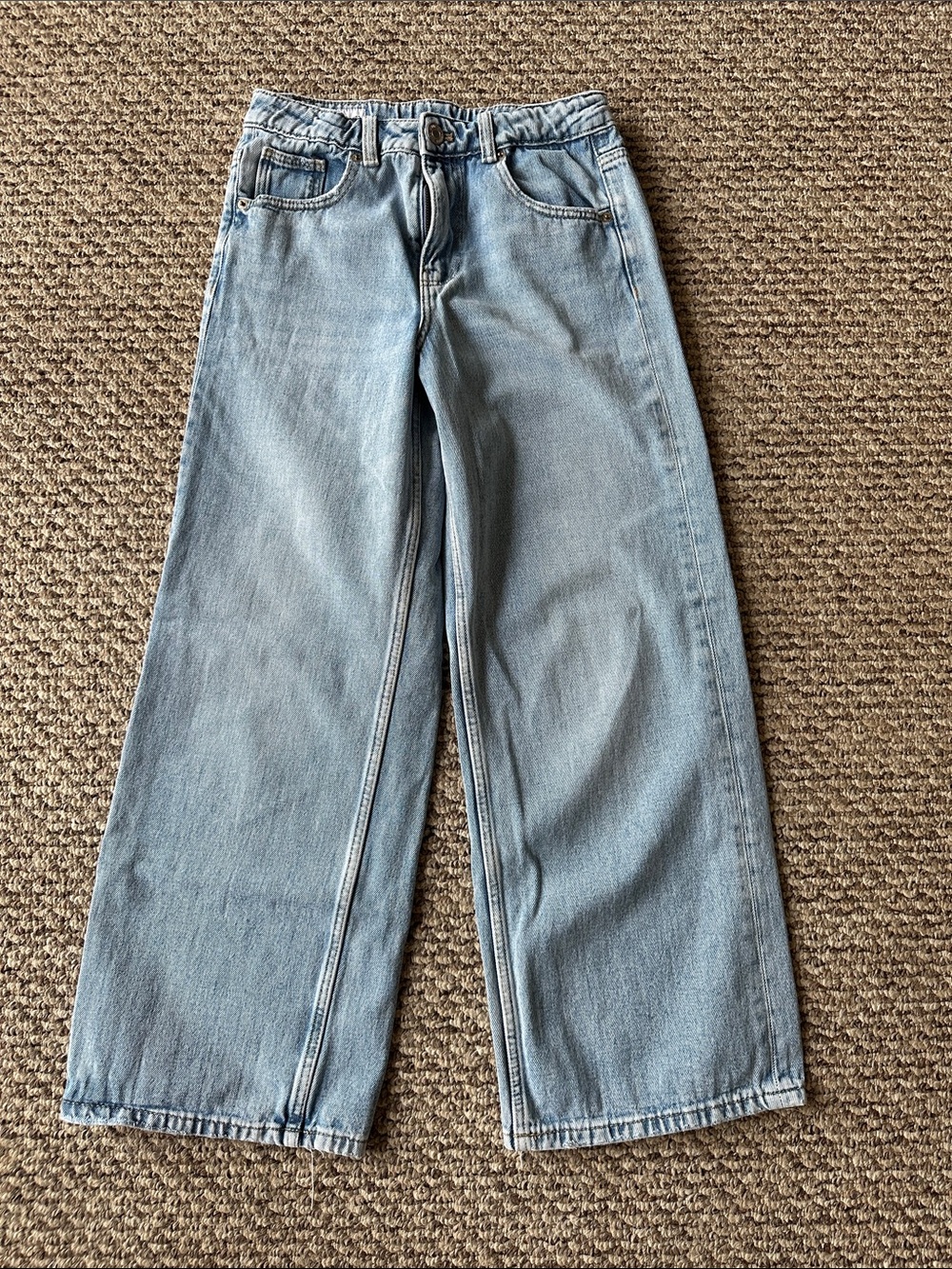 Zara Light Blue Wide-Leg Jeans